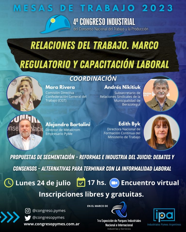 Relaciones del Trabajo. Marco Regulatorio y Capacitación Laboral.