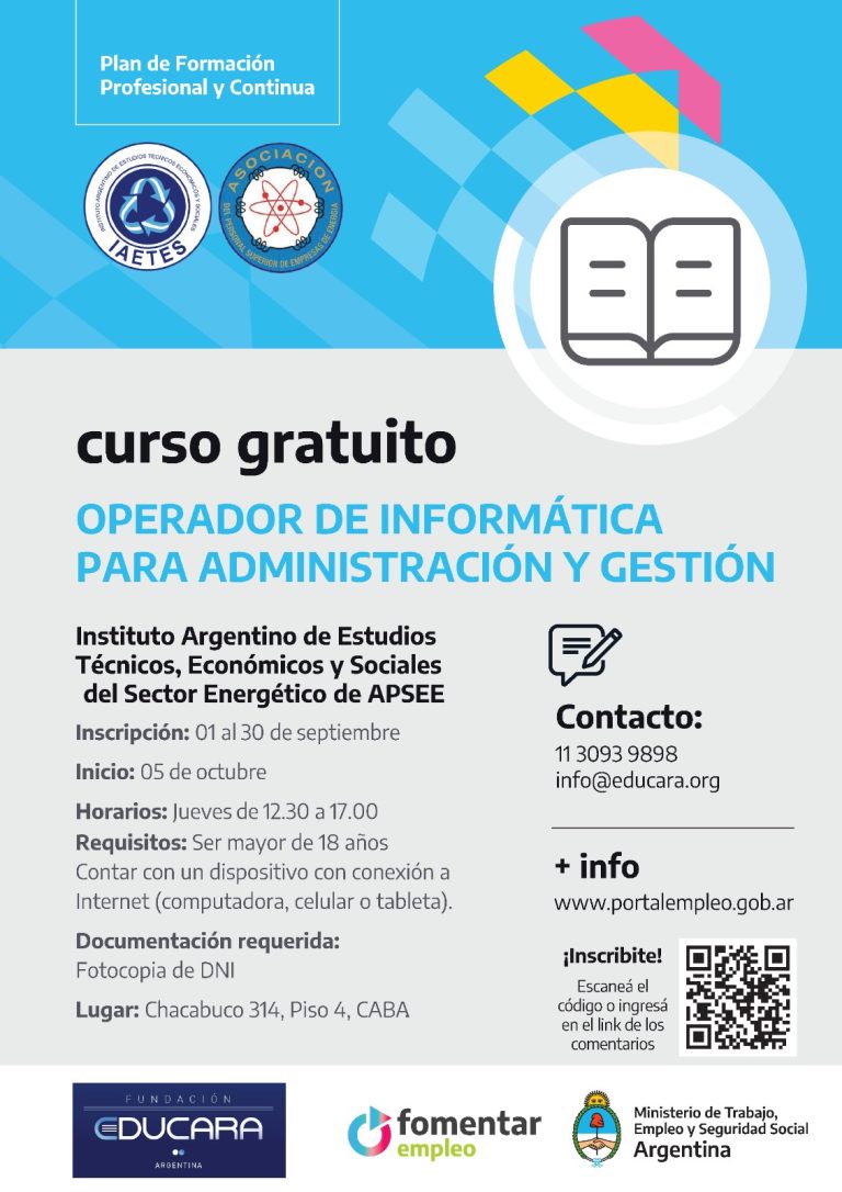 Operador de Informática para Administración y Gestión.